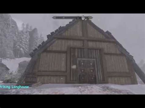 vikings longhouse skyrim special edition house mod youtube