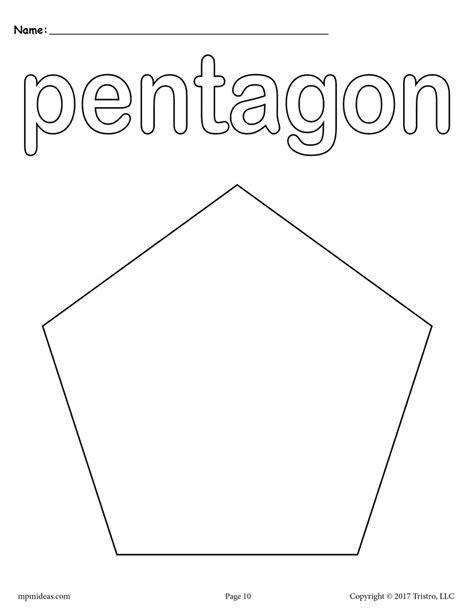 pentagon worksheets tracing coloring pages cutting  supplyme