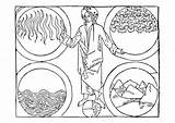 Elemente Gott Colorare God Elementen Disegno Elementos Ausmalbilder Elementi Dios Tarot Coloriage Ausmalbild éléments Dieu Quatre sketch template