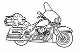 Coloring Motorcycle Pages Printable Preschoolers Police sketch template