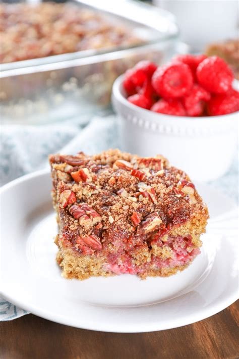 raspberry pecan breakfast cake  kitchen addiction