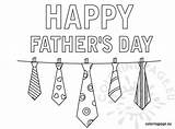Coloring Happy Father Fathers Ties Pages Printable sketch template