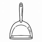 Dustpan Household Removing Garbage sketch template