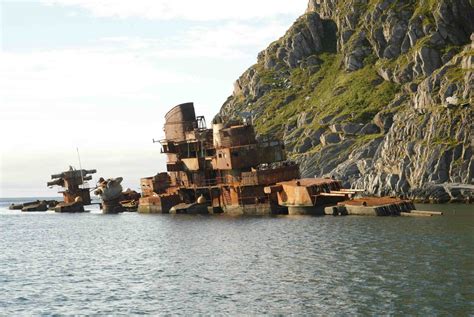 wreck   russian battlecruiser  norway abandoned ships murmansk