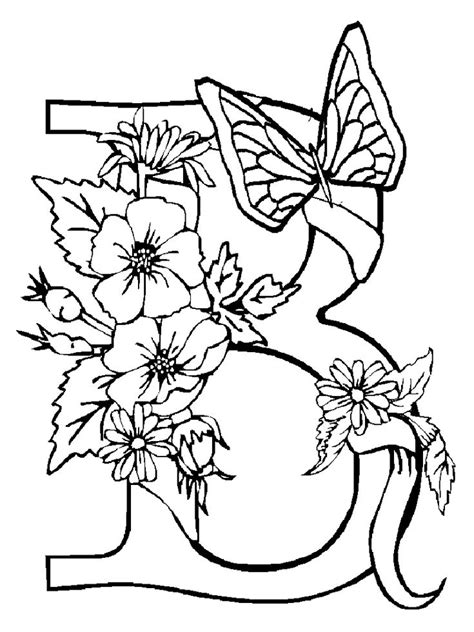 coloring pages  flowers  butterflies educative printable