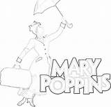 Poppins Mary sketch template
