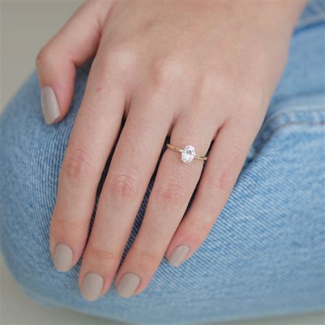 The Oval Solitaire Small Engagement Rings Custom Wedding Rings