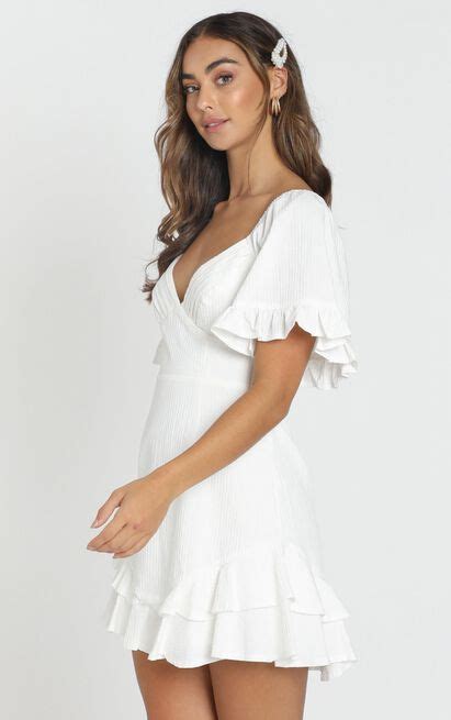 hanna mini dress  white showpo   short white dress outfit mini dress fashion mini