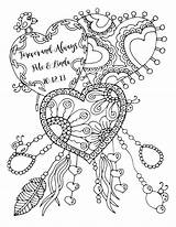 Coloring Pages Anniversary Happy Adult Forever Always Book Adults Lukens Karen Printable Books Colouring Color Quote Etsy Artist Heart Template sketch template