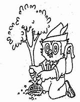 Woodsy Tree Owl Invites Plant Birthday sketch template