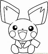 Pichu Coloring Pages Pikachu Pokemon Getcolorings Print sketch template