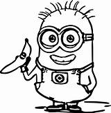 Minion Minions Coloring Pages Color Kids sketch template