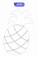 Abacaxi Frutas Fazer Tropicais Mesmo Aprendizado Artesanato sketch template