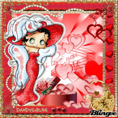 betty boop happy valentines day  picture  blingeecom
