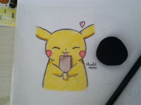 Pikachu Eating Ice Cream By Labozaid On Deviantart
