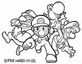 64 Mario Coloring Ds Super Colour Deviantart sketch template