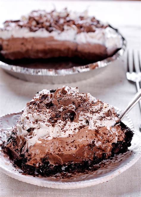 No Bake Chocolate Pudding Cream Pie With Oreo Crust What