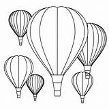 Coloring Air Hot Balloon Pages Balloons Printable Kids Color Sheets Printables Template sketch template