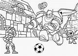 Coloring Big Hero Pages Baymax Printable Easy Color Kids Hiro Disney Soccer Playing Drawing Football Cartoon Printables Popular Getcolorings Forest sketch template
