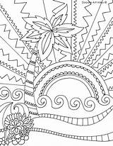Coloring Pages Summer Beach Tropical Doodle Sheets Printable Pdf Adult Alley Oregon House Colouring Adults Color Kids Sheet Book Print sketch template