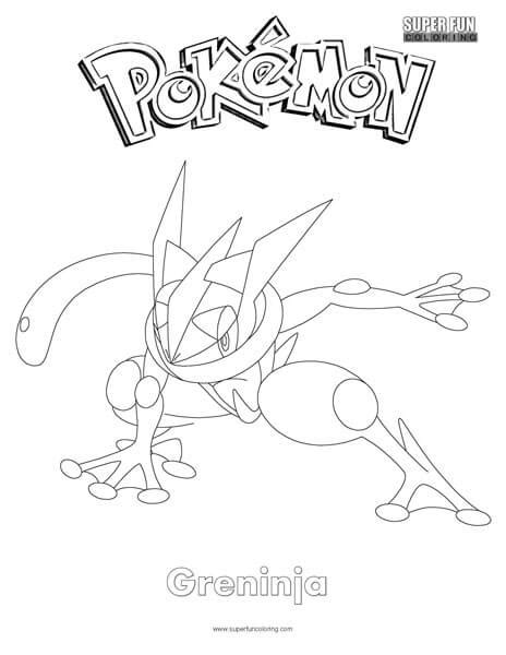 greninja pokemon coloring page super fun coloring