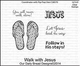 Jesus Walk Coloring Follow Daily Footprints Designs Bread August Releases Template Stamps sketch template