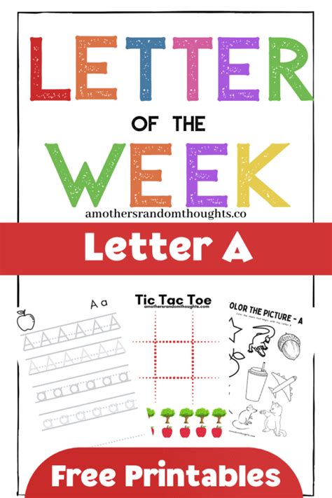 letter   week  printables   mothers random thoughts