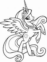 Celestia Pony Coloring Little Pages Getcolorings sketch template