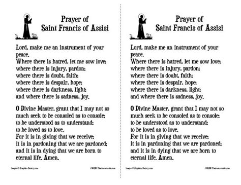 image result  prayer  st francis printable printable prayers