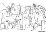 Godzilla Coloring Kong Vs Pages King 1962 Movie Printable Book sketch template