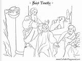 Coloring Pages Paul Timothy Missionary St Journey Sunday School Bible Color Saint Journeys Printable January Kids Catholic Lord 26th sketch template