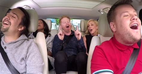 Carpool Karaoke Goes Broadway Watch Stars Belt Out Rent Les Mis