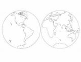 Montessori Coloring Continents Studies Oceans Garden Puzzle sketch template