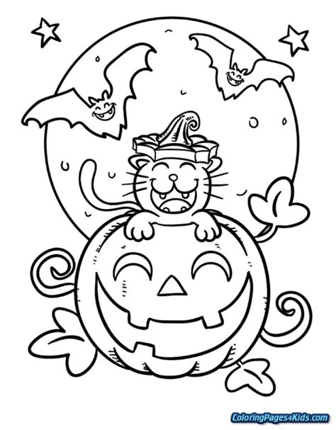 photo  halloween cat coloring pages davemelillocom