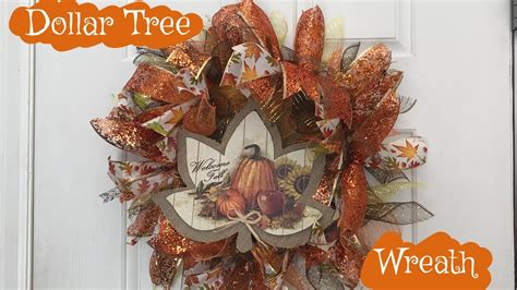 dollar tree fall wreath diy tutorial youtube