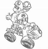 Mario Kart Coloring Pages Printables sketch template