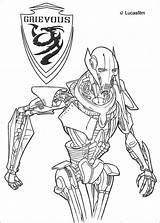 Coloring Grievous General Pages Printable Popular Wars Star sketch template
