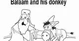 Balaam Donkey sketch template