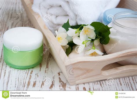 jasmine spa stock photo image  massage freshness