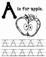 Apple Coloring Pages Letter Printable Worksheet Apples Sheets Tracing Color Writing Practice Worksheets Packet Pie Letters Preschool Abc Kids Alphabet sketch template