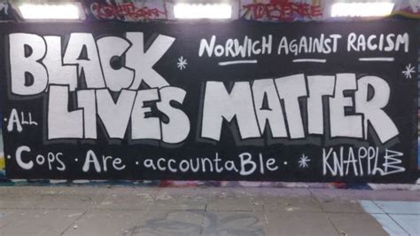 Black Lives Matter Norwich Graffiti Painted Over By Council Bbc News
