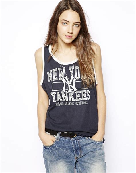 brand  york yankees vest sporty outfits  brand tank top fashion