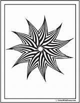 Geometric Coloring Pages Pinwheel Star Patterns Kids Point Colorwithfuzzy Print Detailed Customize Getdrawings sketch template