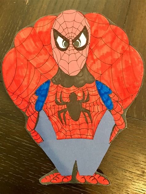 spiderman turkey disguise template
