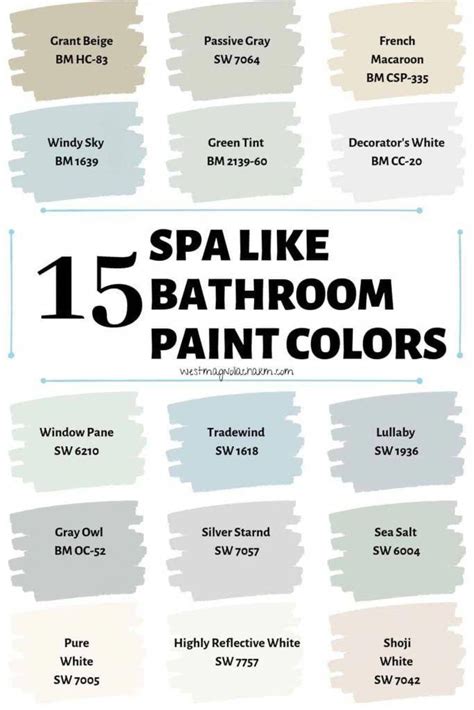 Spa Like Paint Colors For Bathrooms Bathroom Paint