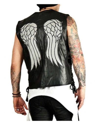 the walking dead daryl dixon wings vest movie leather jackets