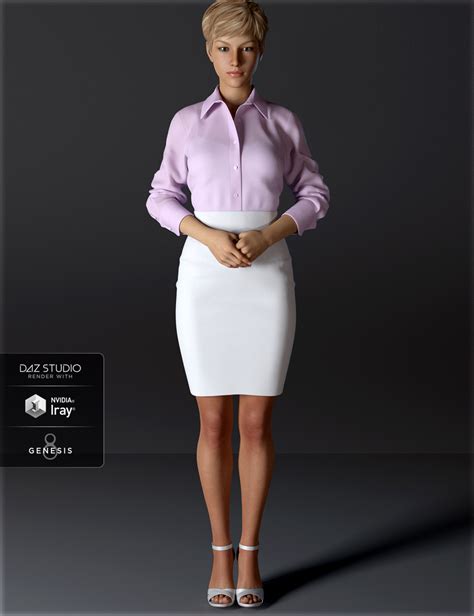 handc dforce office outfit for genesis 8 female s daz 3d
