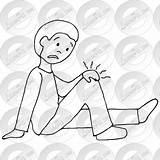 Knee Hurts Outline Clipart Watermark Register Remove Login Lessonpix sketch template