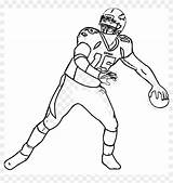 Football Quarterback Getcolorings Pngfind sketch template