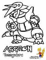 Pokemon Coloring Pages Colouring Color Agron Aggron Knockout Gif Sheet sketch template
